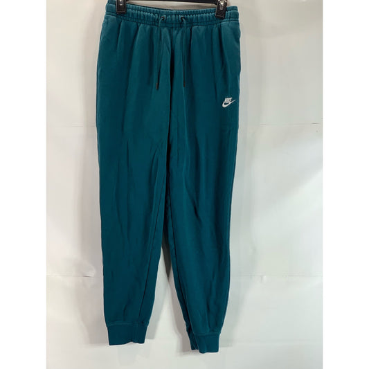 NIKE Women's Blue Essential Regular-Fit Fleece Drawstring Jogger Pants SZ S