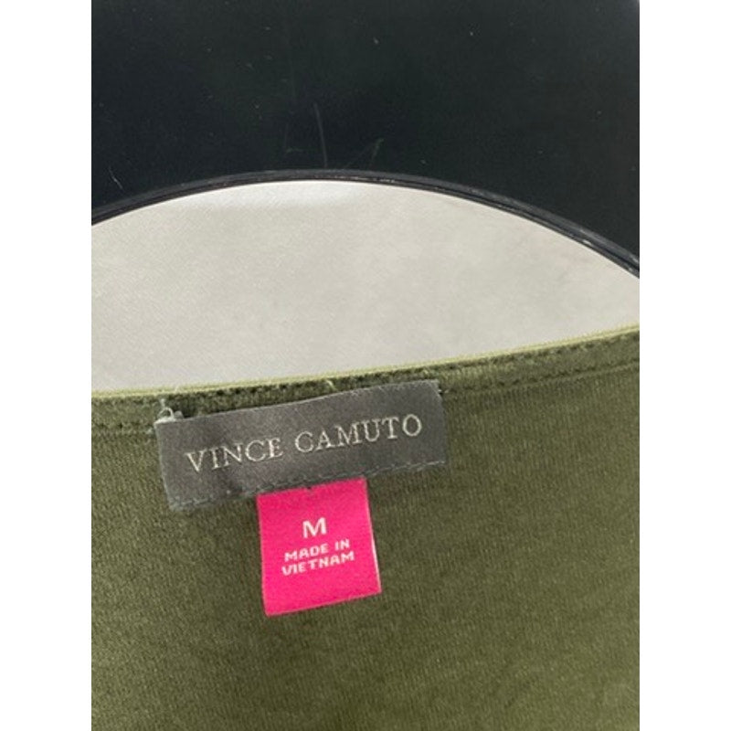 VINCE CAMUTO Women’s Dark Green Draped Long Sleeve Open-Front Cardigan SZ M