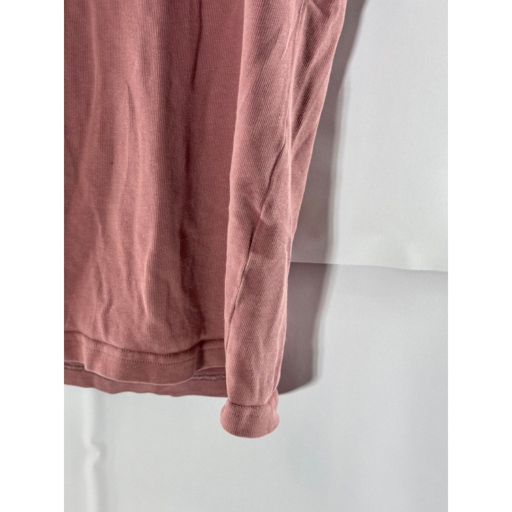 FAIRPLAY Women's Terracotta Solid All Is Fair Crewneck Short Sleeve T-Shirt SZ M