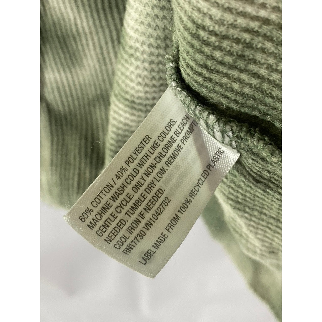 WILD FABLE Women's Green Tie-Dye Crewneck Long Sleeve Thermal Top SZ M