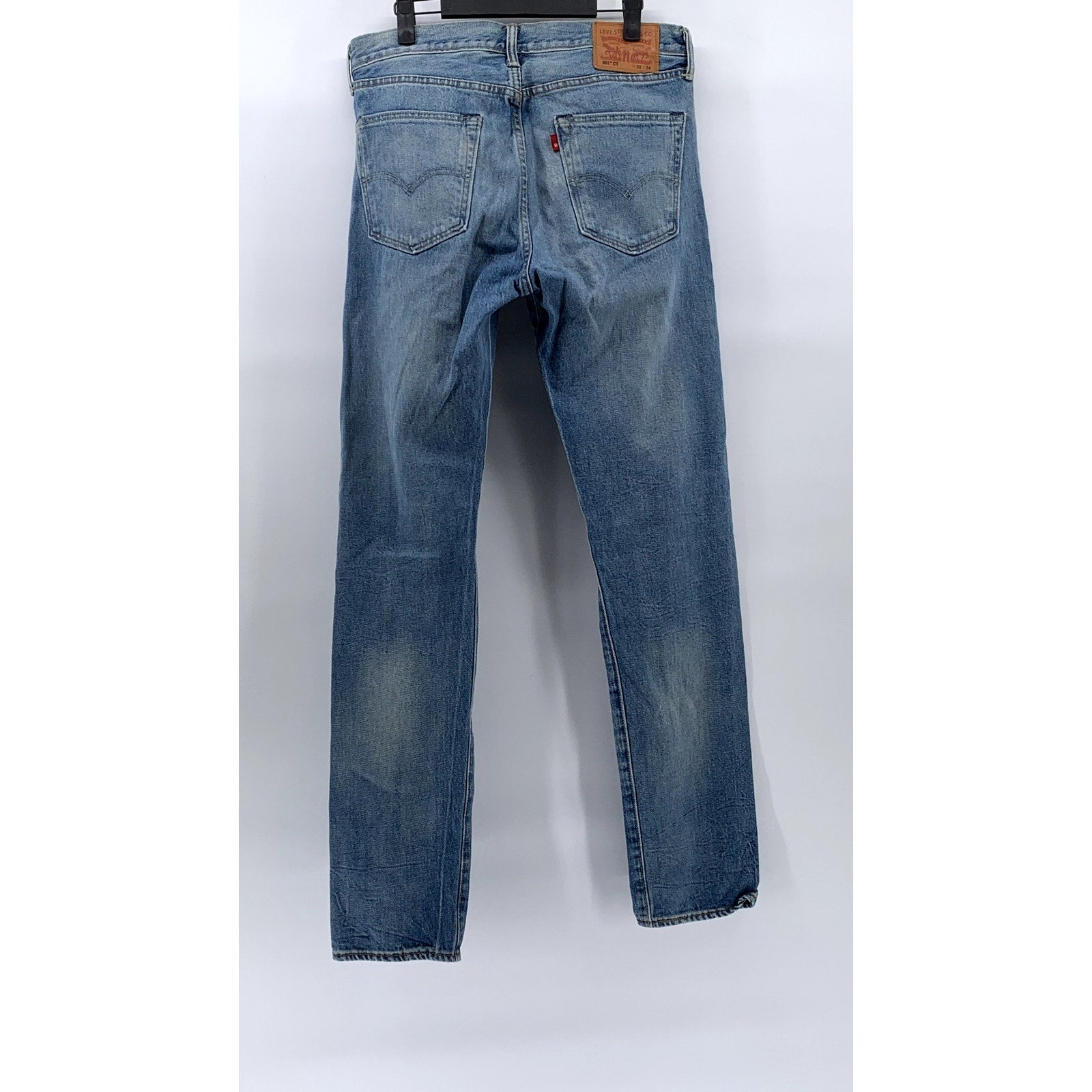 LEVI'S Women's Light Wash Blue Denim Button-Fly 501 CT Jean SZ 33X34
