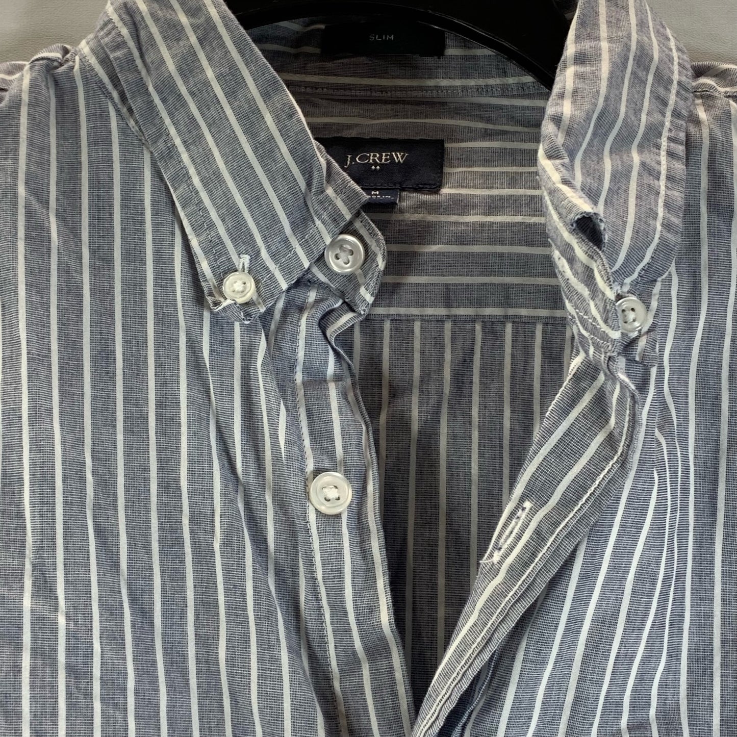 J. CREW Men's Striped Slim-Fit Button-Up Long Sleeve Shirt SZ M