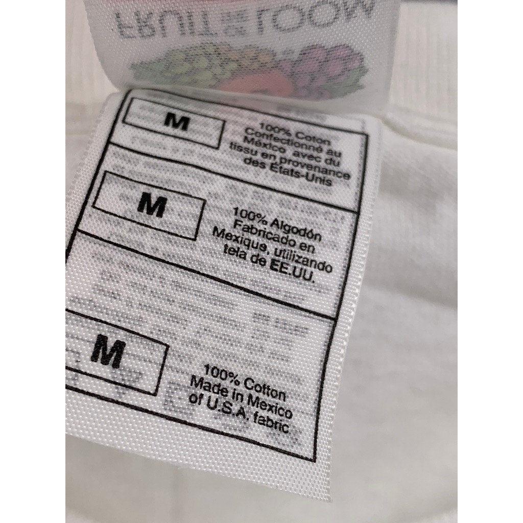 FRUIT OF THE LOOM Men's White New York Logo Crewneck Short Sleeve T-Shirt SZ M