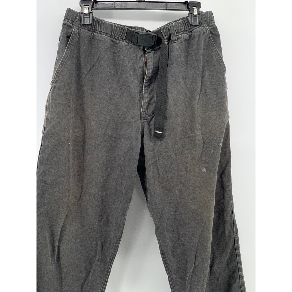 ONLYNY Men's Washed Black Straight Leg Pants SZ M