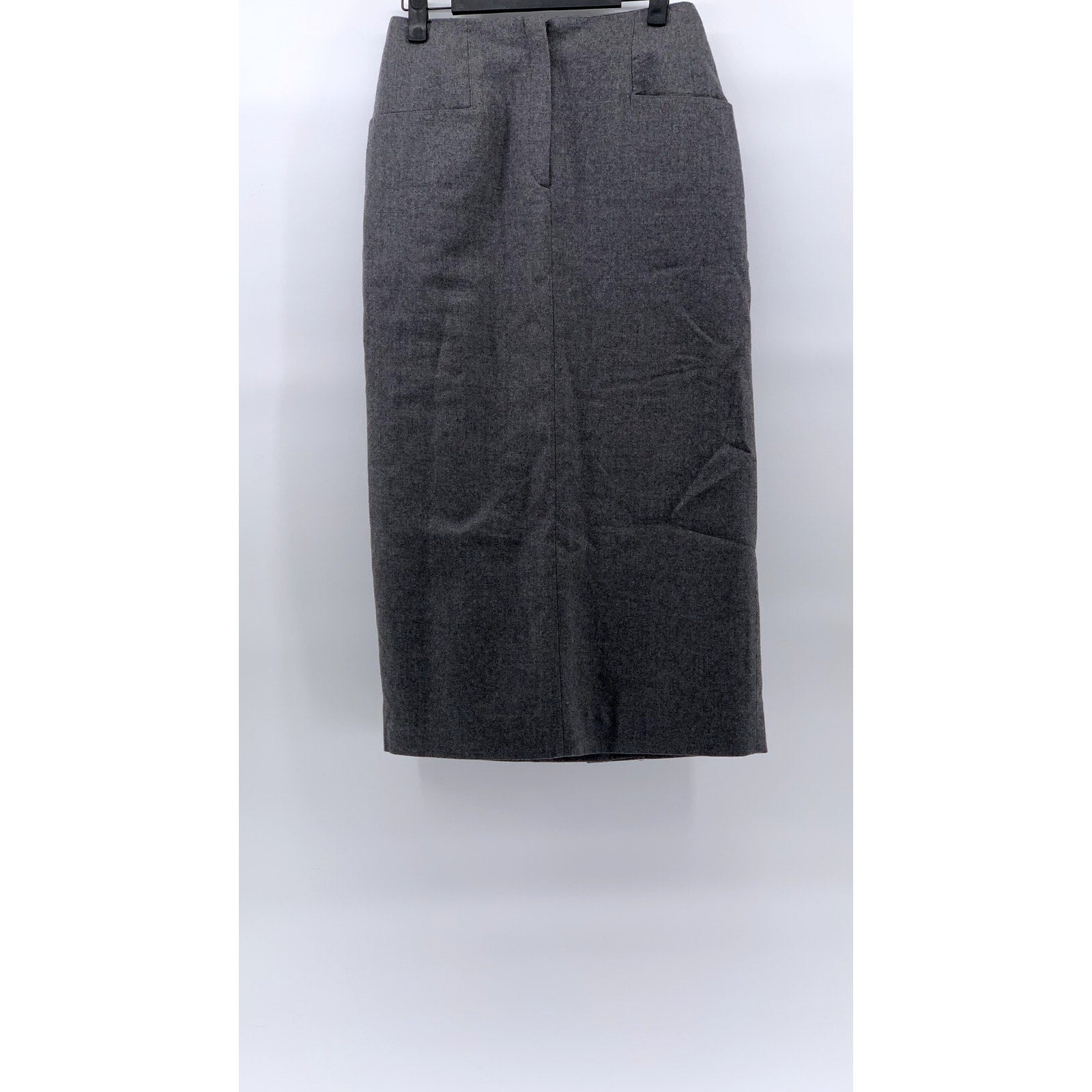 DESIGNS BY DEREK MARTIN Women's Vintage Gray Wool Straight Midi Skirt SZ 6