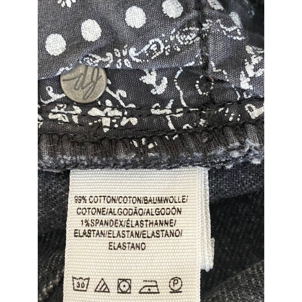 WE THE FREE Women's Black Avery Denim Raw-Hem Cut-Off Bermuda Shorts SZ 27