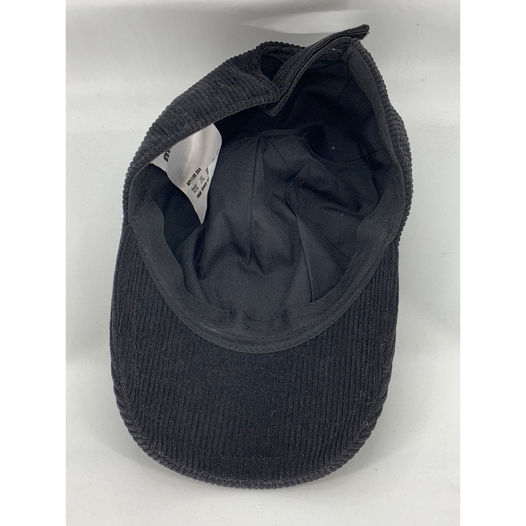 MIU MIU Unisex Black Velvet Corduroy Patch Baseball Cap SZ OS