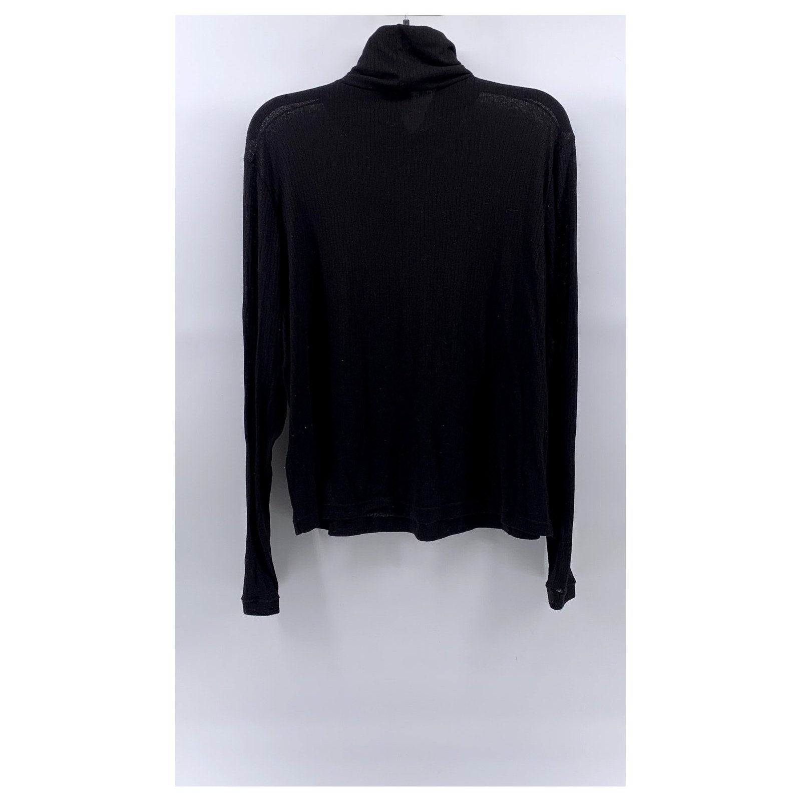 H&M Women's Black Rib Knit Pullover Long Sleeve Turtleneck Sweater SZ 2XL