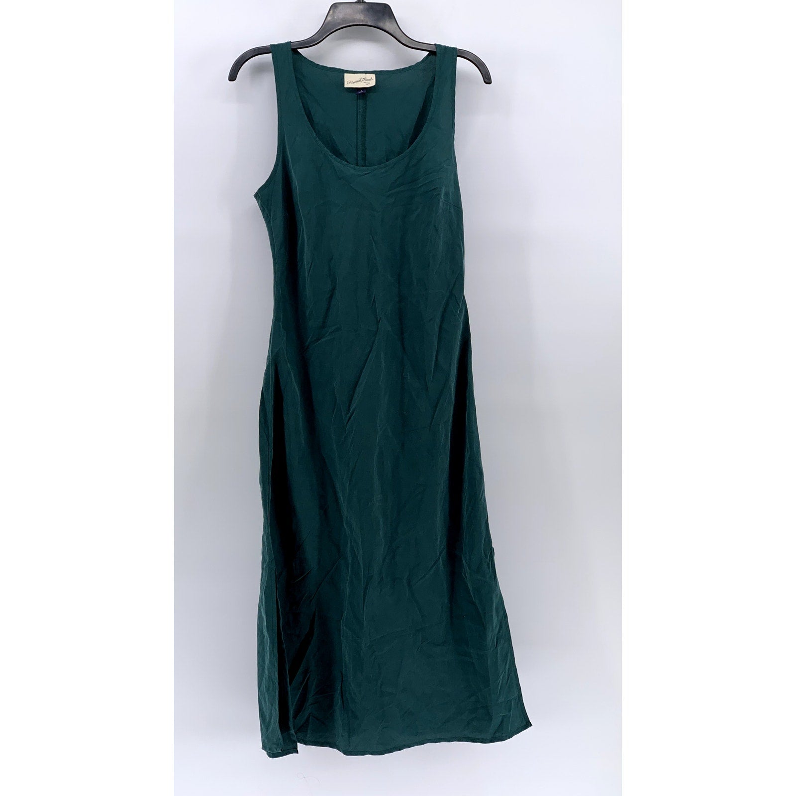 UNIVERSAL THREADS Women's Green Scoop-Neck Midi Dress SZ S