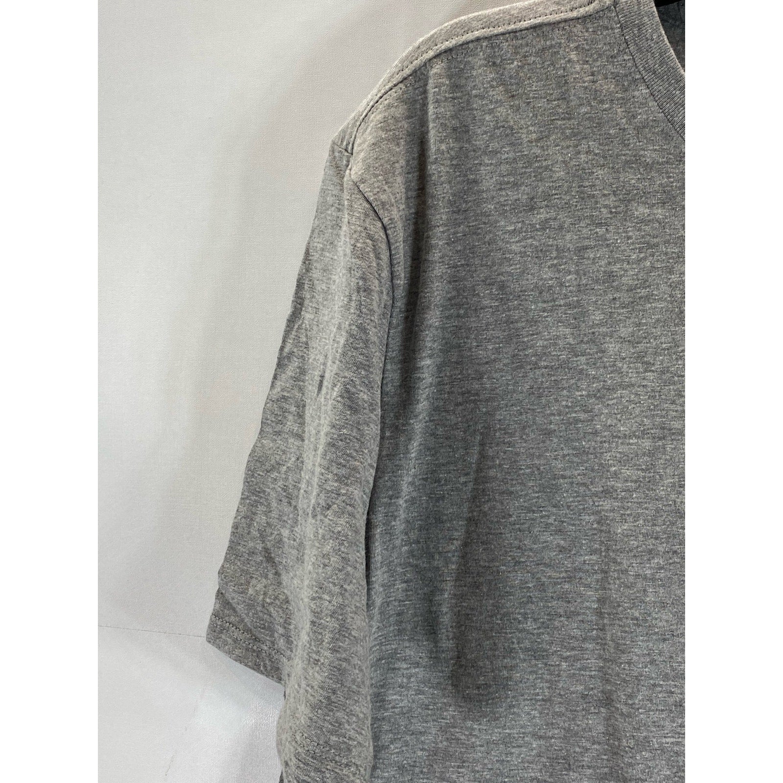 NIKE Men's Gray Crewneck Athletic-Cut Short Sleeve Shirt SZ L
