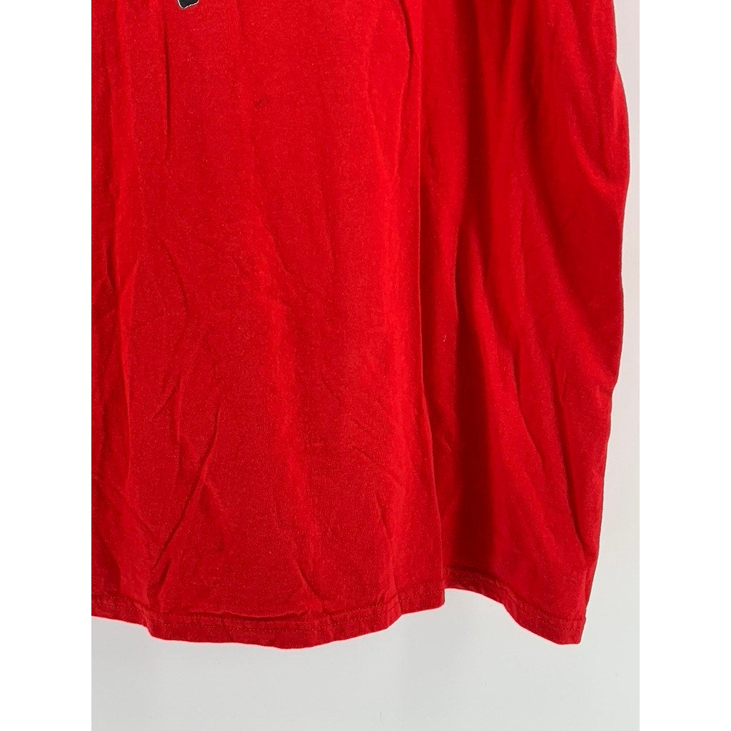 SPIRIT OF AMERICA Men's Red Hawaii Graphic Crewneck Short Sleeve Shirt SZ 2XL