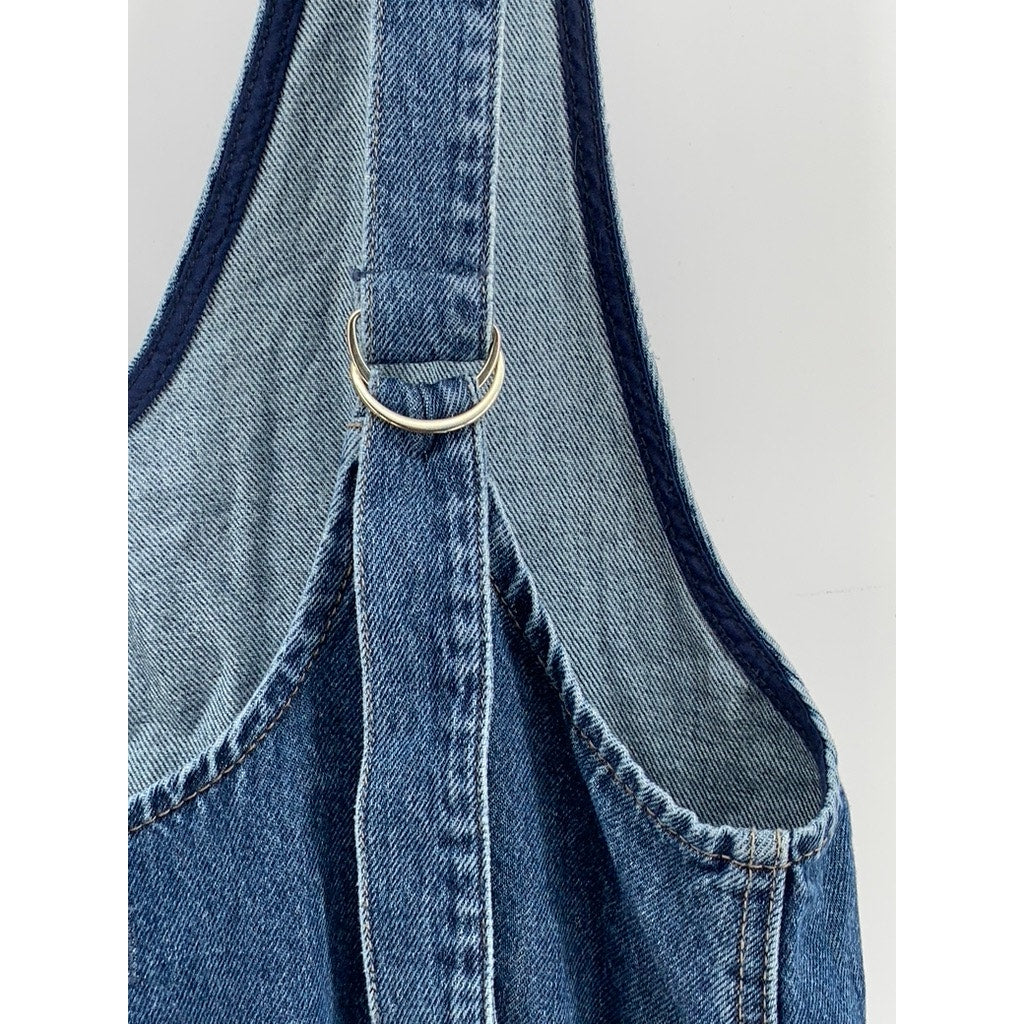 WE THE FREE Women's Blue Denim High Roller Shortall SZ M