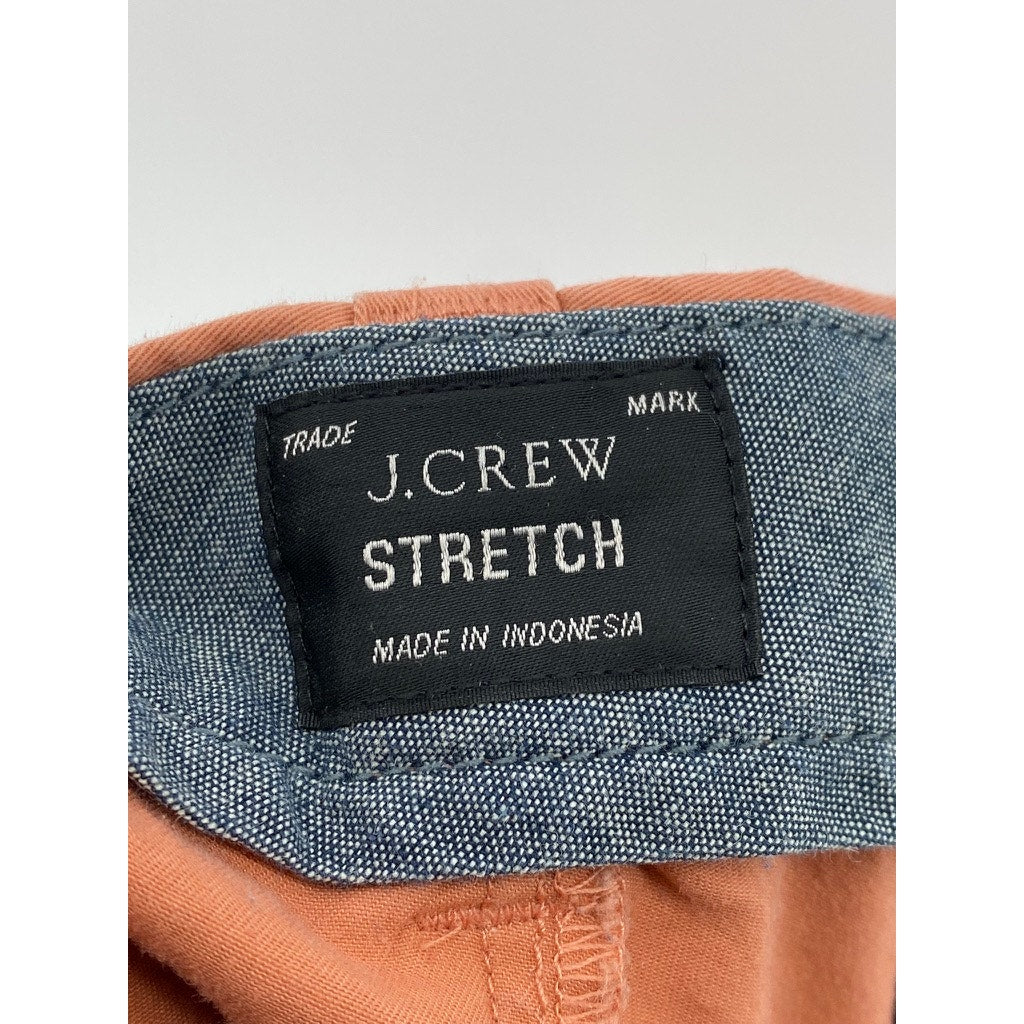 J.CREW Men's Orange Regular-Fit Stretch 9" Chino Shorts SZ 35