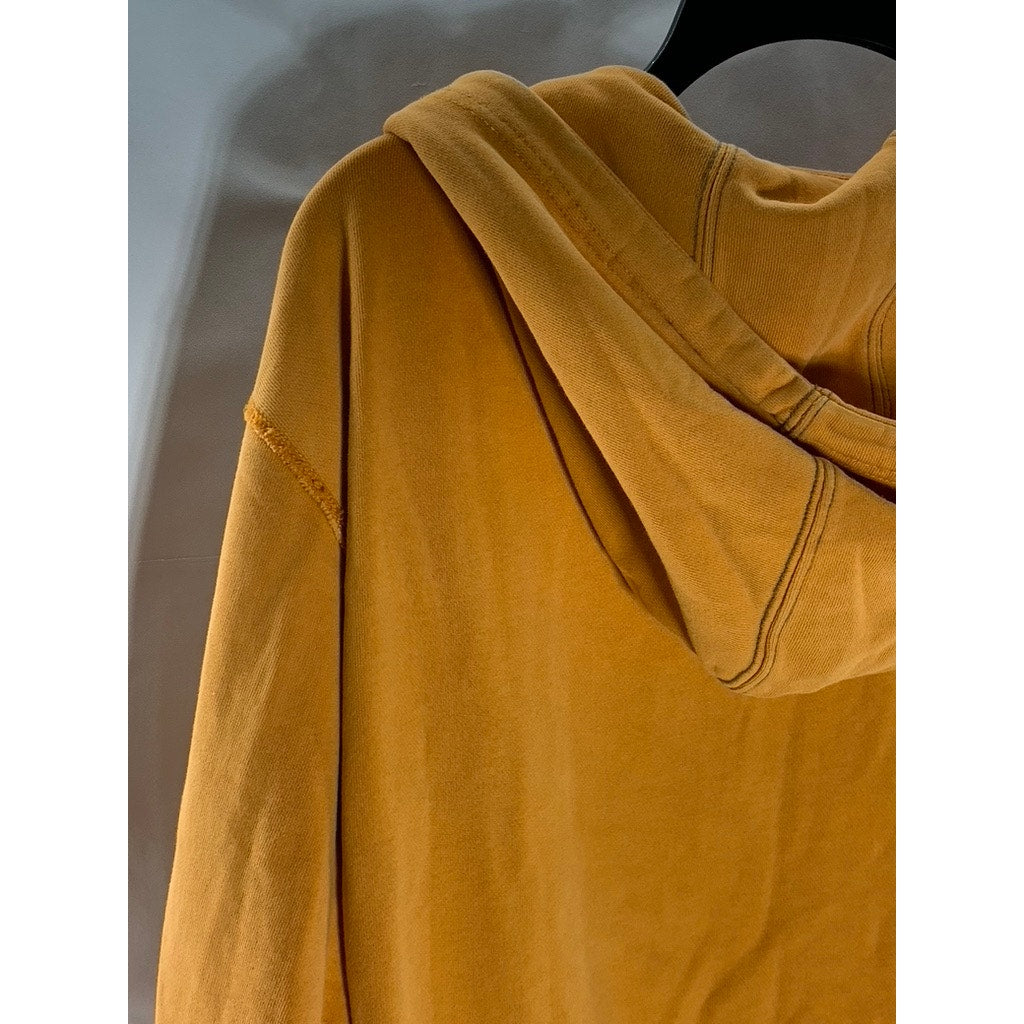 MARGARITAVILLE Men's Vintage Orange Graphic Zip-Up Hooded Sweater SZ L