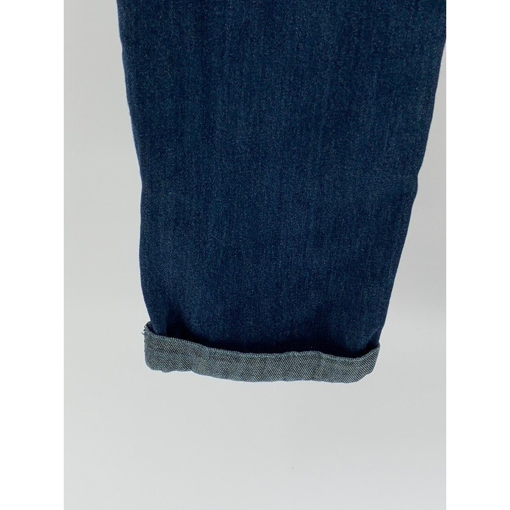 DICKIES Women's Vintage Y2K Blue Denim Cuffed Five-Pocket Jeans SZ 5/27