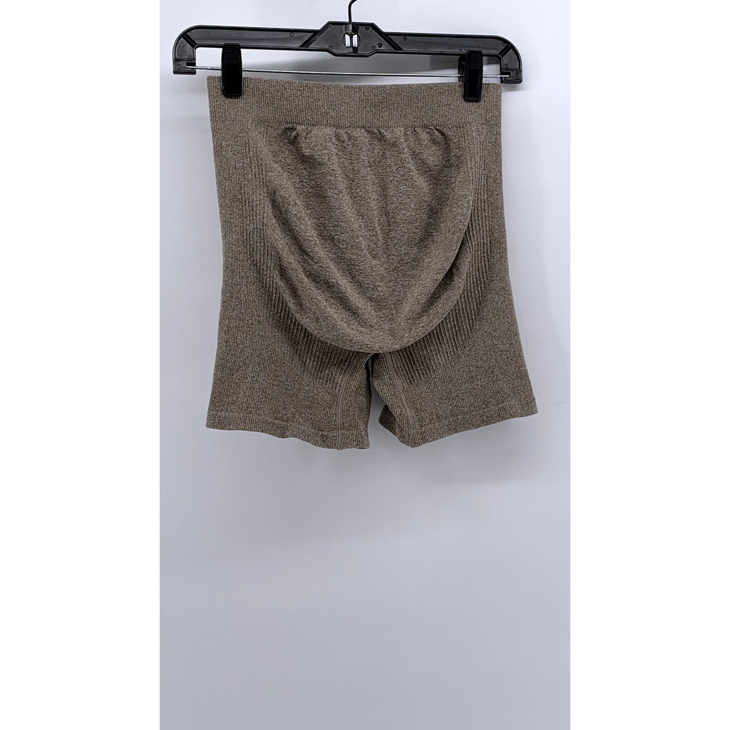 UNBRANDED Women's Tan Ruched Seamless Active Shorts SZ S