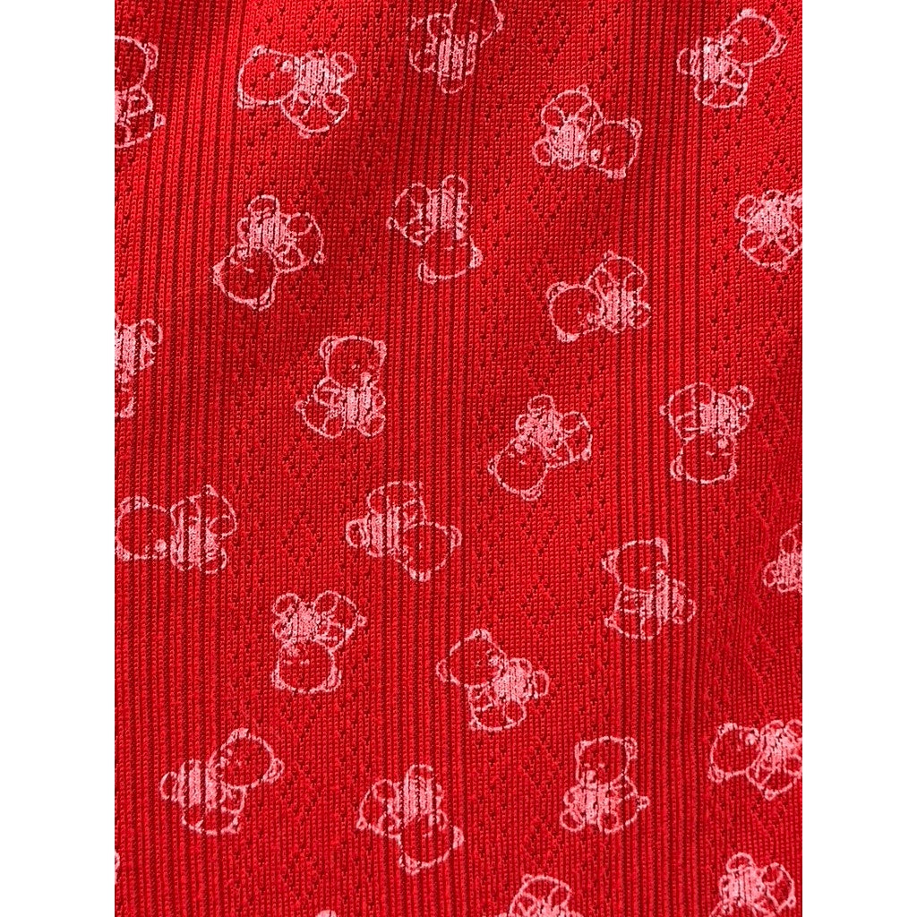 PINK ROSE Women's Red Bear Print Relaxed Fit Pajama Pants SZ M