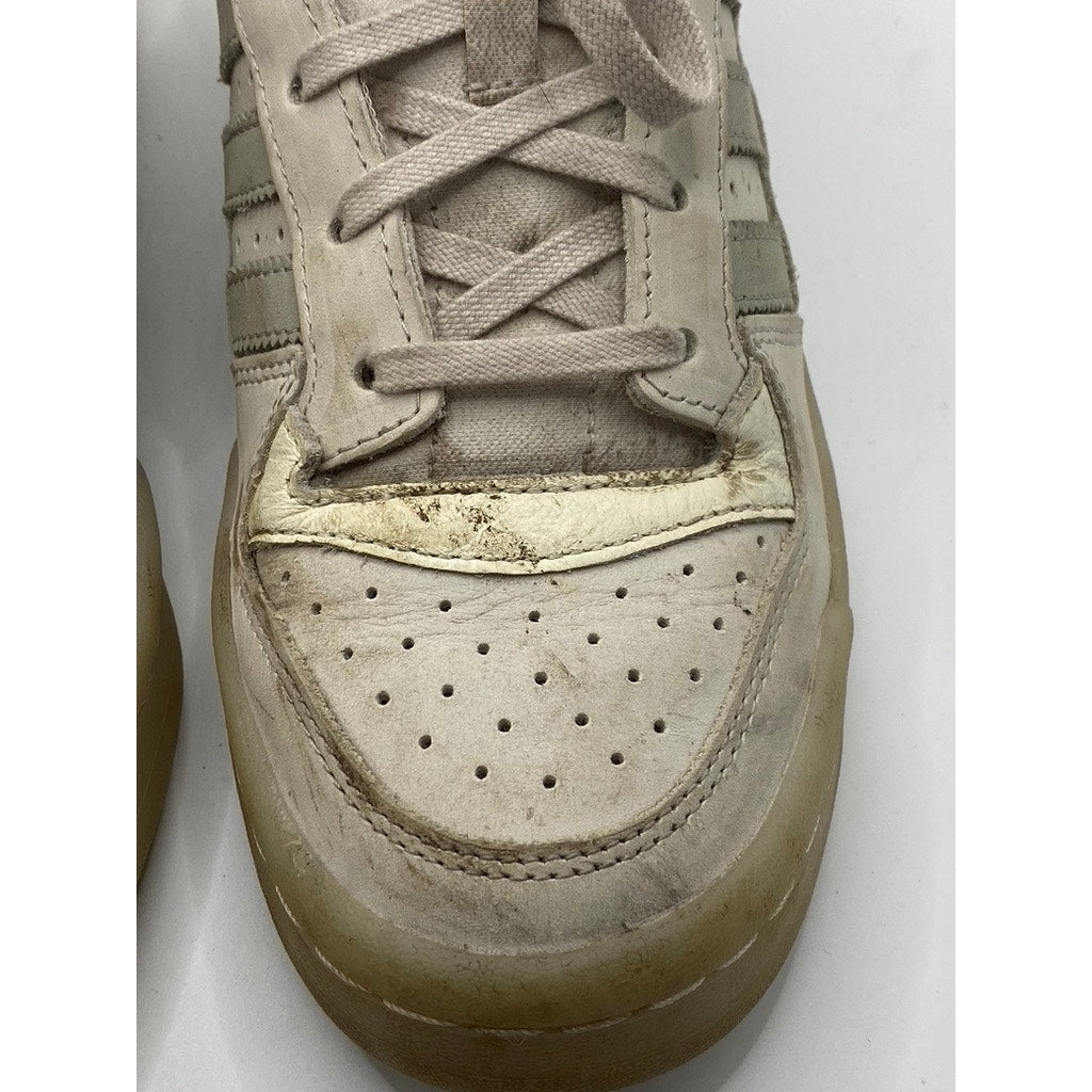 ADIDAS Men's White Talc Sesame Forum Low Lace-Up Sneakers SZ 7