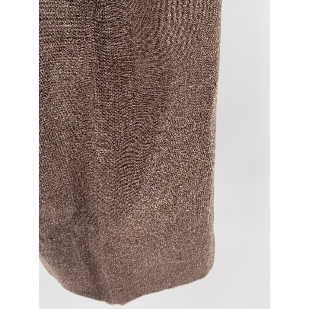 UNBRANDED Men's Brown Vintage Straight-Leg Dress Pants SZ 34