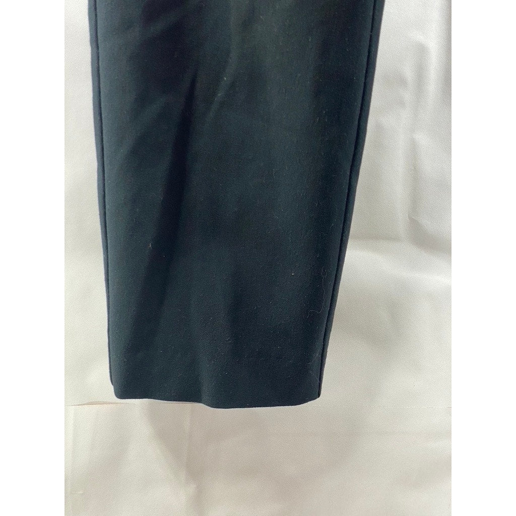 EXPRESS WORLD BRAND Women's Black Solid Straight Leg Stretch Dress Pant SZ S