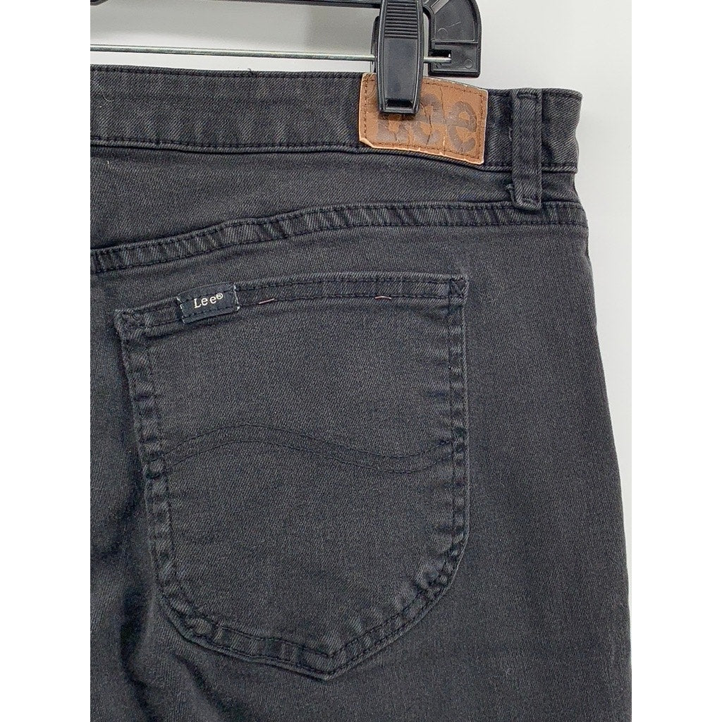 LEE Women's Black Mid-Rise Regular Fit Bootcut Jeans SZ 16