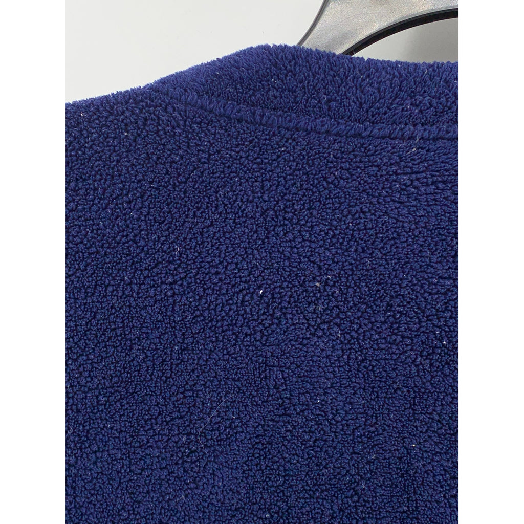 UNBRANDED Kids' Navy Fleece Just Chillin Embroidered Sweater SZ L