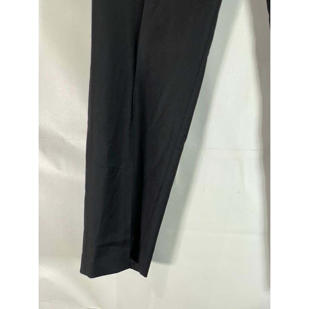 MICHAEL KORS Men's Solid Black Stretch Wool Flat Front Dress Pants SZ 38x30