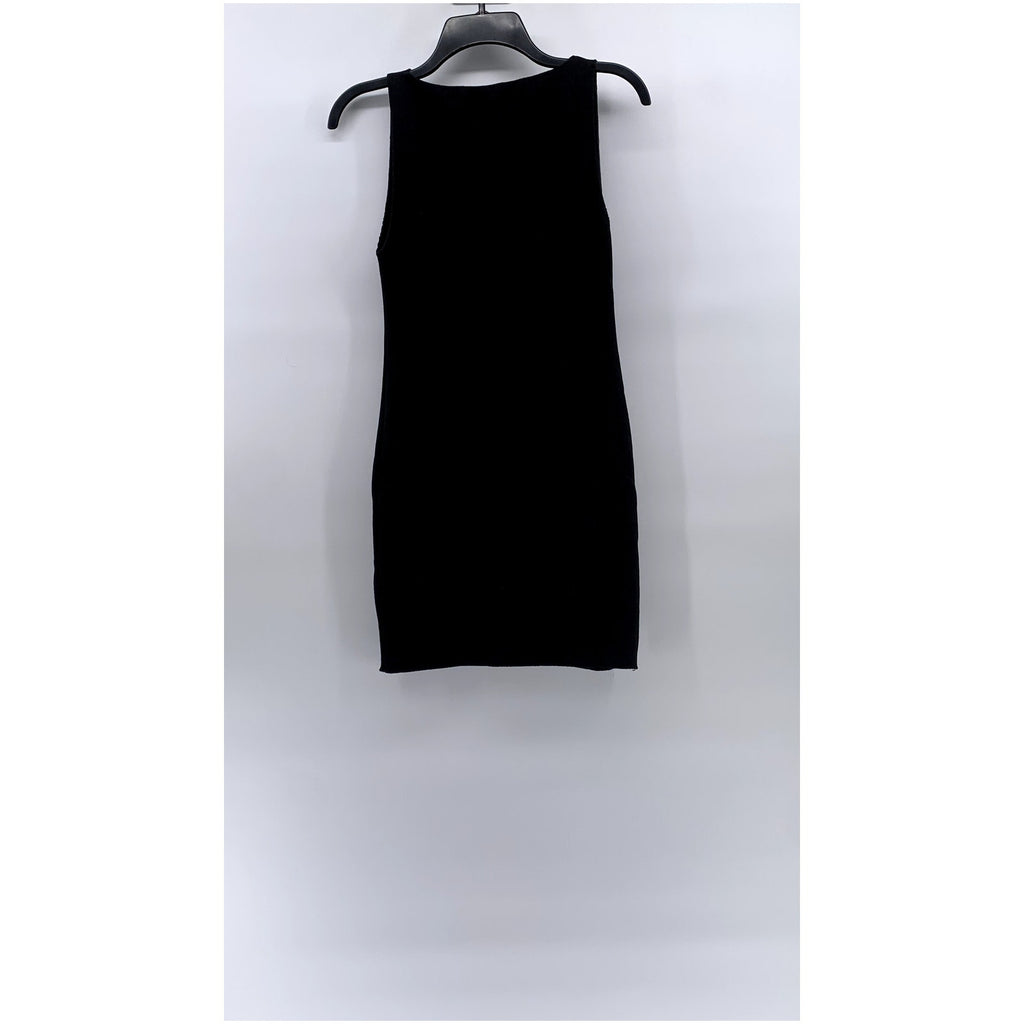 ZARA Women's Black Knit Crewneck Sleeveless Bodycon Mini Dress SZ M