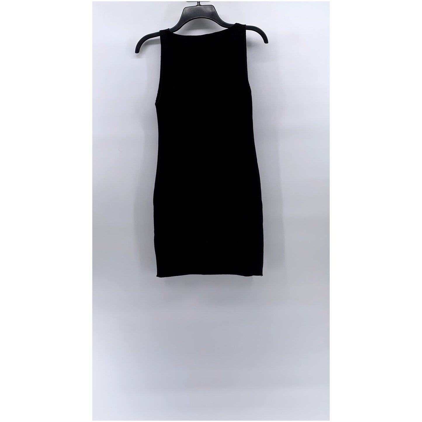 ZARA Women's Black Knit Crewneck Sleeveless Bodycon Mini Dress SZ M
