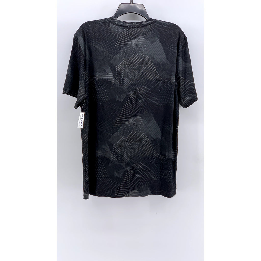 OLD NAVY Men's Black Active Printed Short Sleeve T-Shirt SZ L