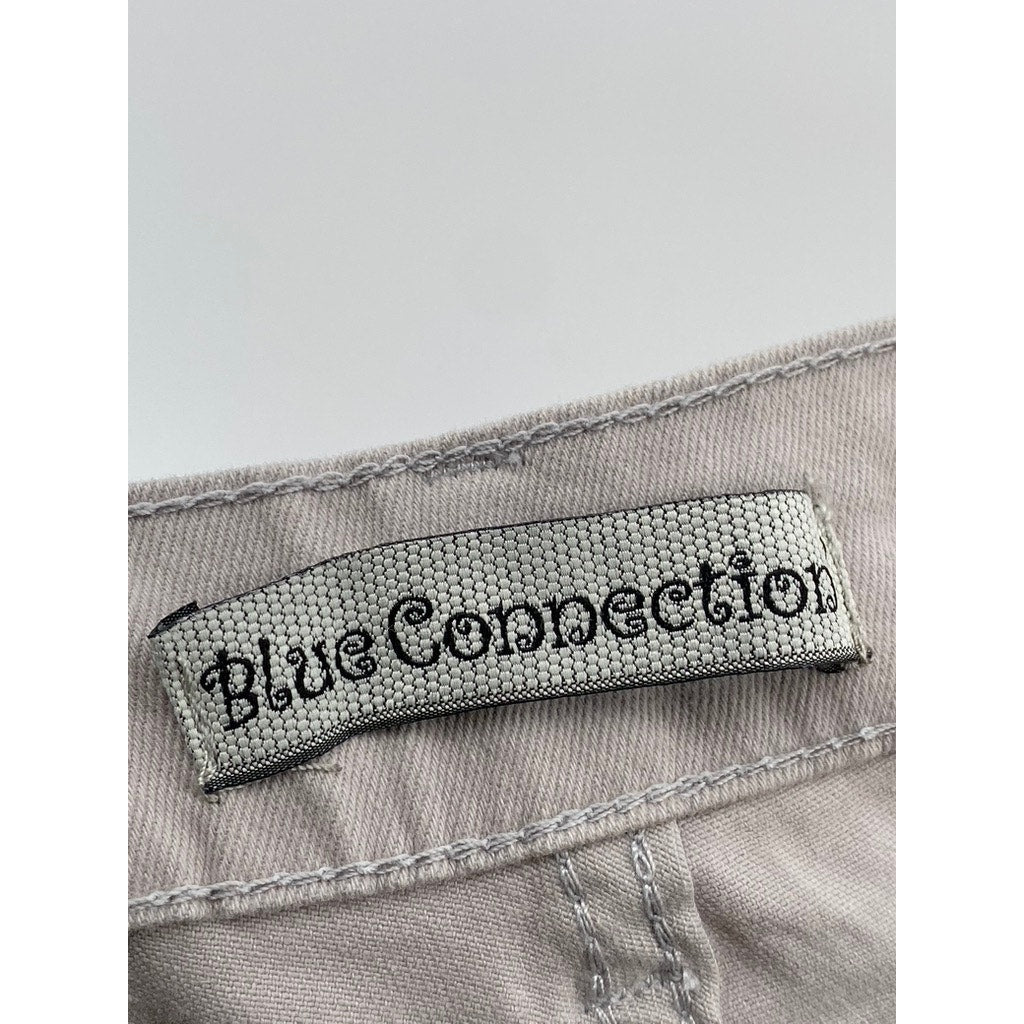 BLUE CONNECTION Women's Light Gray Regular-Fit Five-Pocket Skinny Jeans SZ 13