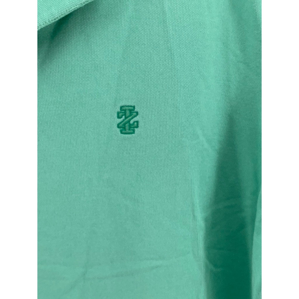 IZOD Men's Green Embroidered Short Sleeve Polo Shirt SZ L