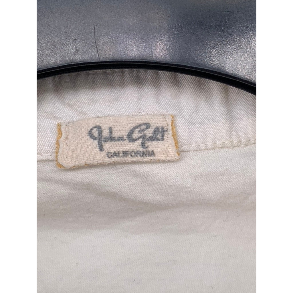 JOHN GALT Women's White Short Cap Sleeve Casual Polo Top SZ OS