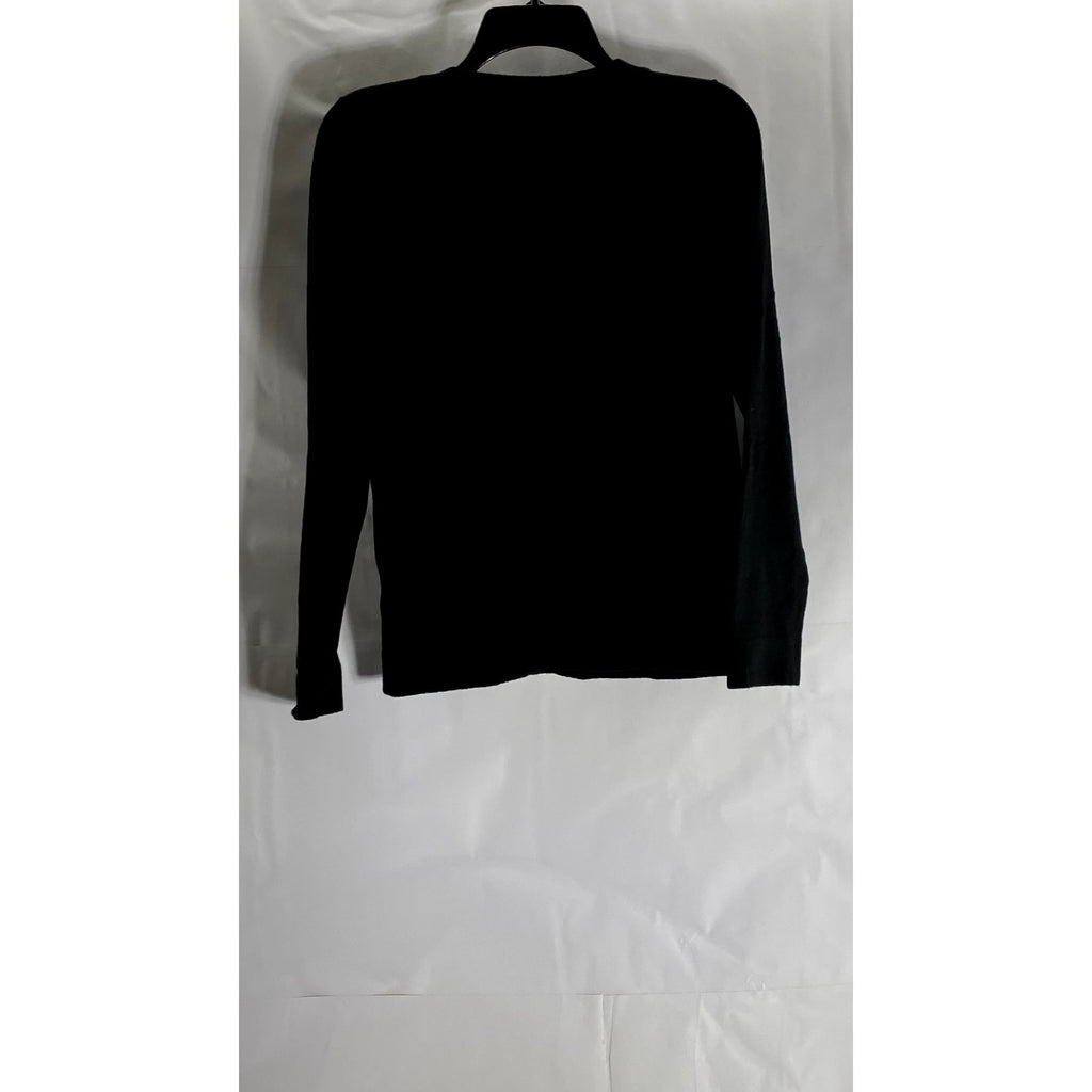 J. CREW MERCANTILE Women's Black Solid Crewneck Cotton-Blend Sweater SZ XS