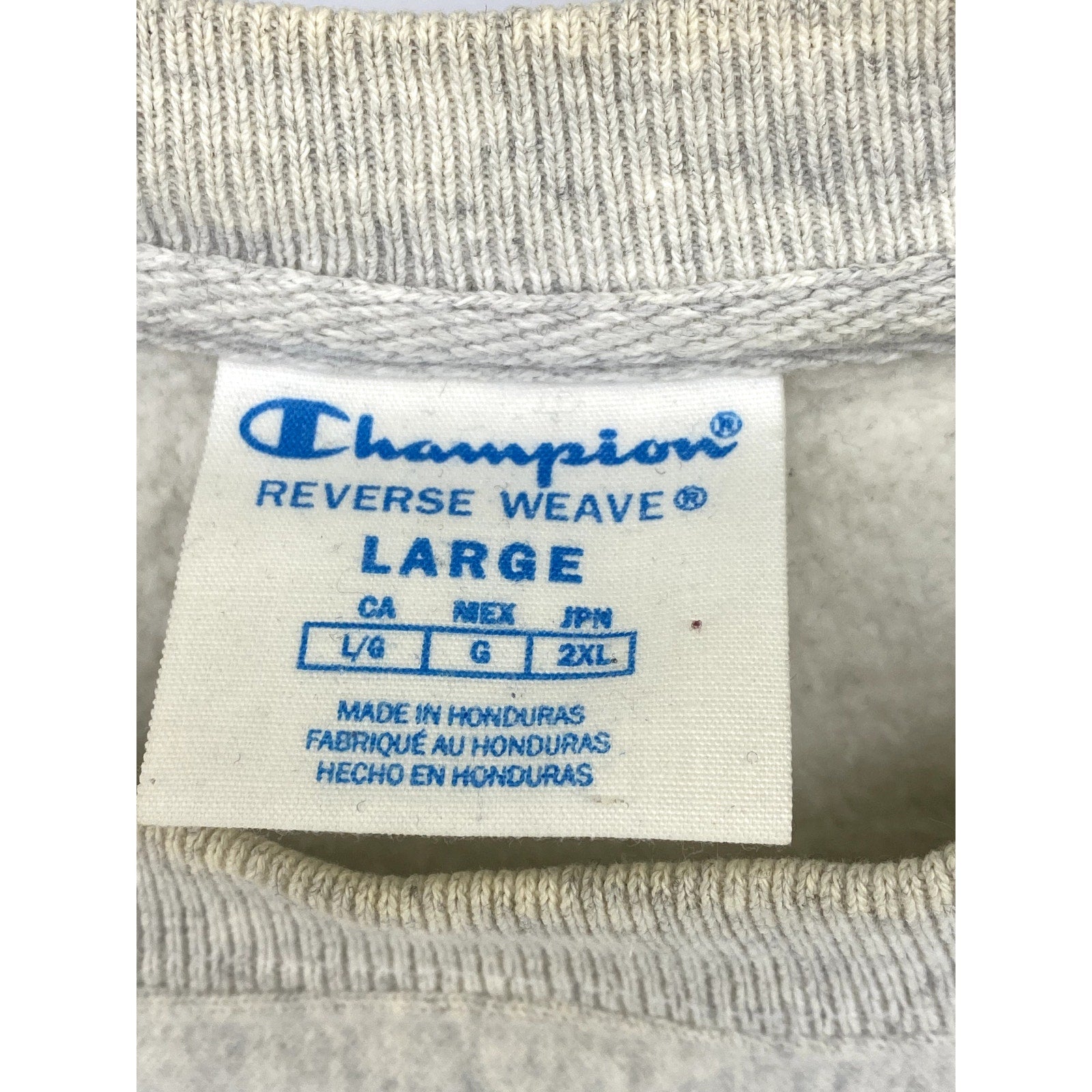 CHAMPION Men's Light Heather Gray Casual Crewneck Long Sleeve Sweatshirt SZ L