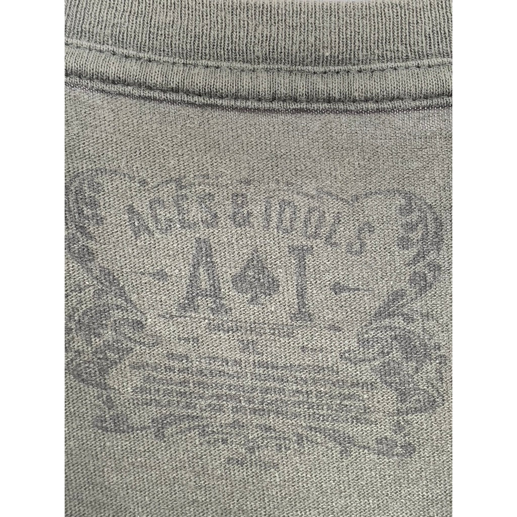 ACES & IDOLS Men's Olive Green Graphic Short Sleeve T-Shirt SZ XL