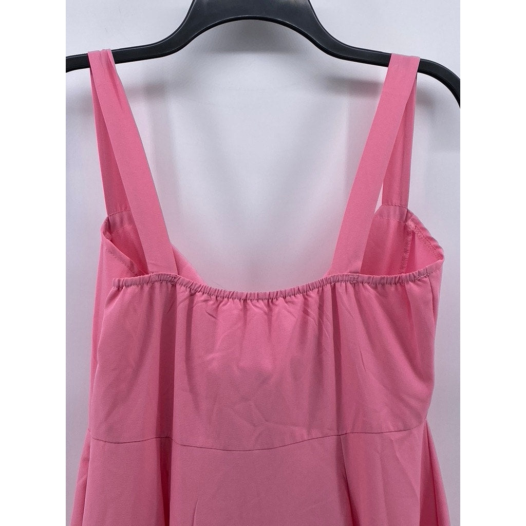 UNBRANDED Women's Light Pink Sweetheart Neckline A-Line Maxi Dress SZ M