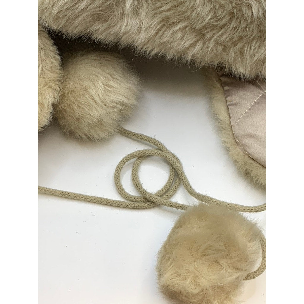 FOREVER 21 Women's Light Brown Faux Fur Quilted Trapper Hat SZ OS