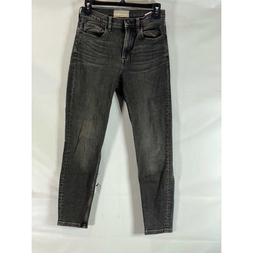 EVERLANE Women's Black Solid HIgh-Rise Skinny Denim Ankle Jeans SZ 26