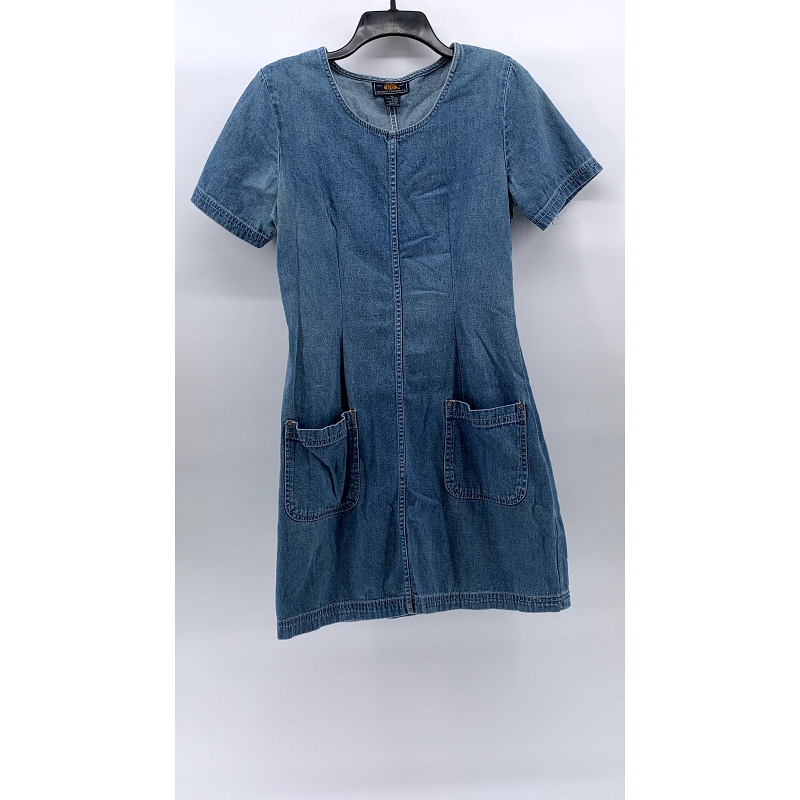 ROUTE 66 ORIGINAL CLOTHING CO Women’s Blue Denim Scoop-Neck Dress SZ 10