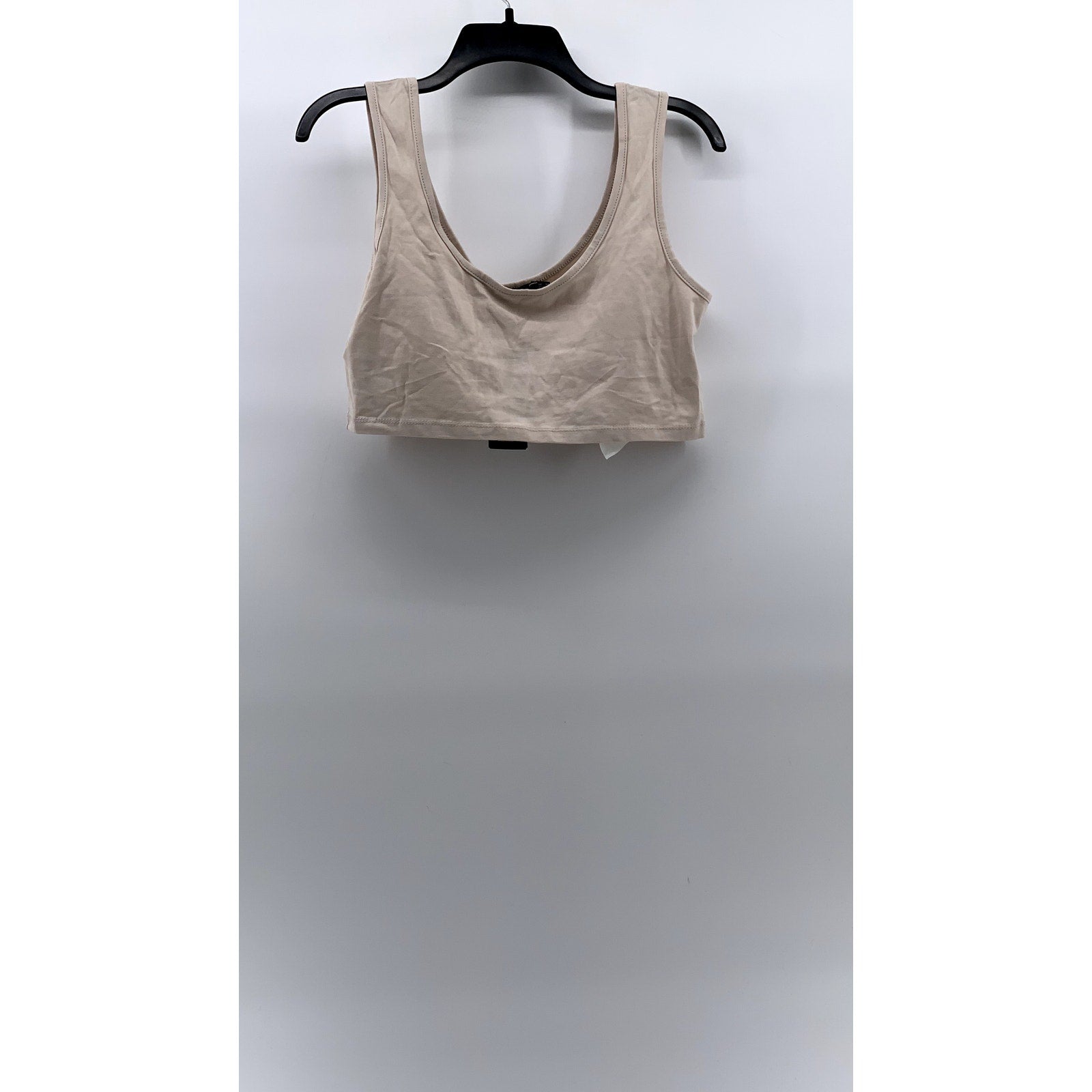 BOOHOO Women's Stone Scoop-Neck Cropped Tank Top SZ 10