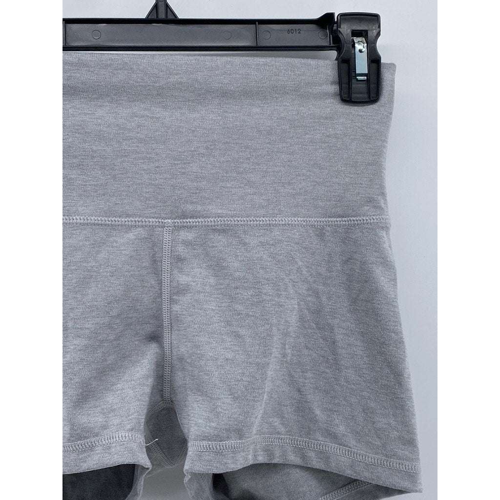 TYR Women's Heather Light Gray Base Kinetic High-Rise 2" Short SZ S