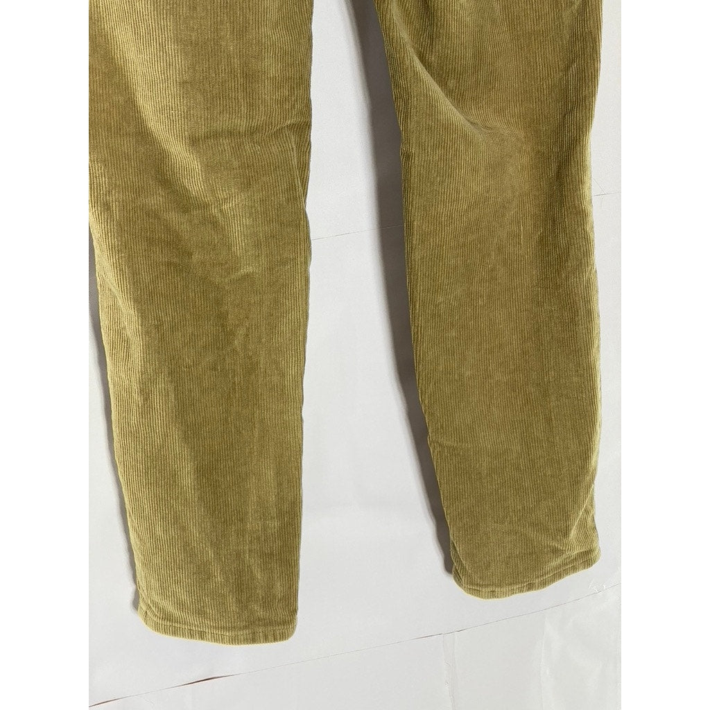 MNG Men's Tan Slim-Fit Drawstring Corduroy Trousers SZ 30
