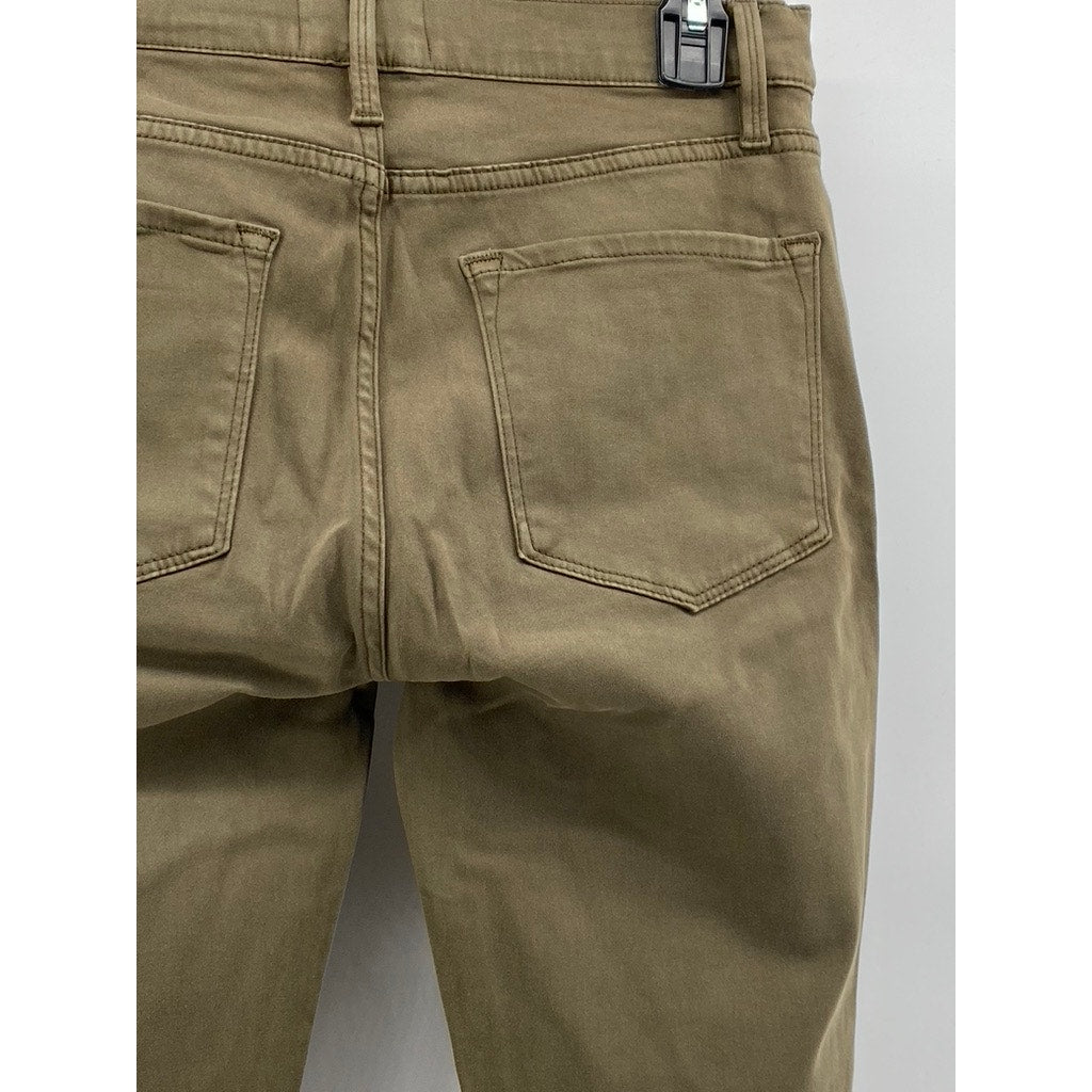 FRAME Women's Washed Army Green Le High Skinny Regular-Fit Jeans SZ 27