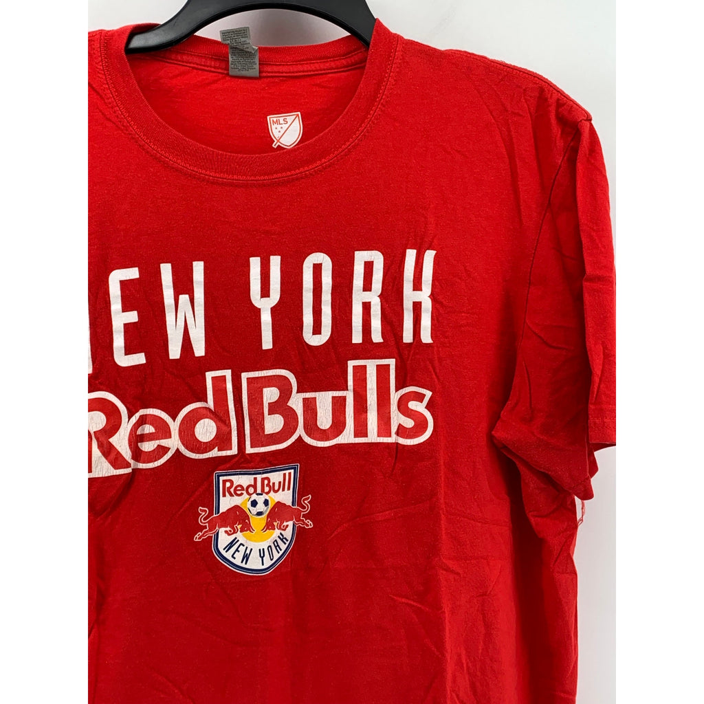 UNBRANDED Men's Red New York Red Bulls Graphic Crewneck Short Sleeve T-Shirt SZL