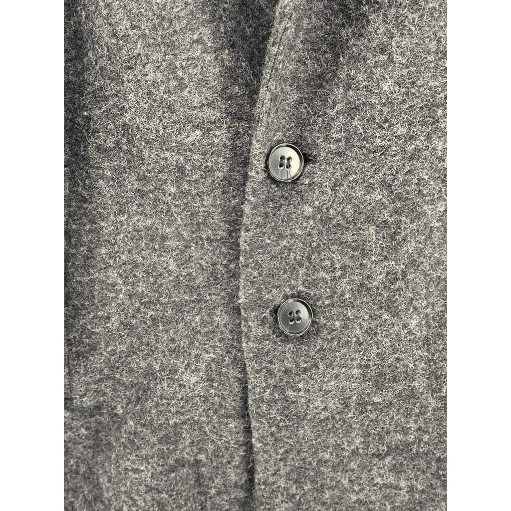 ZARA Men's Charcoal Wool-Blend Two Button Coat SZ S