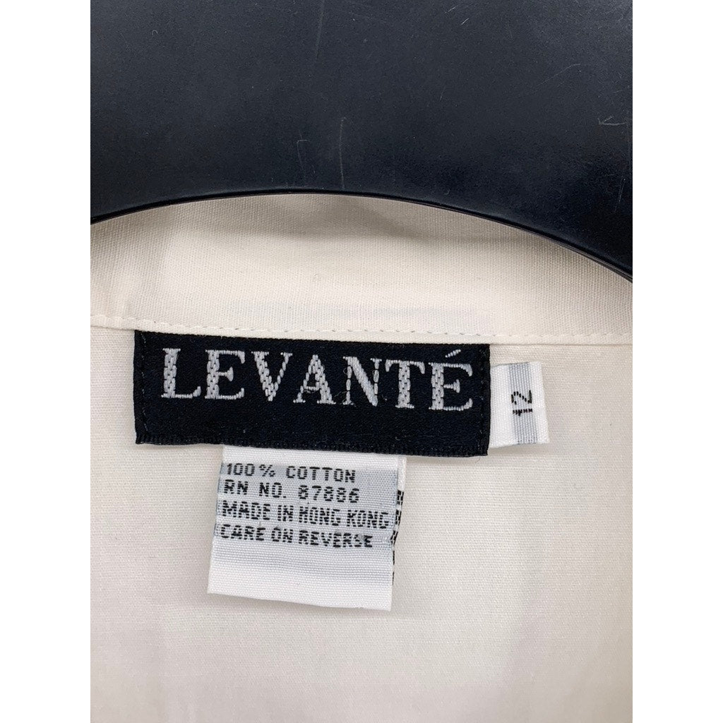 LEVANTE Women's Vintage 90's Cotton Long Sleeve Double Breast Top SZ 12