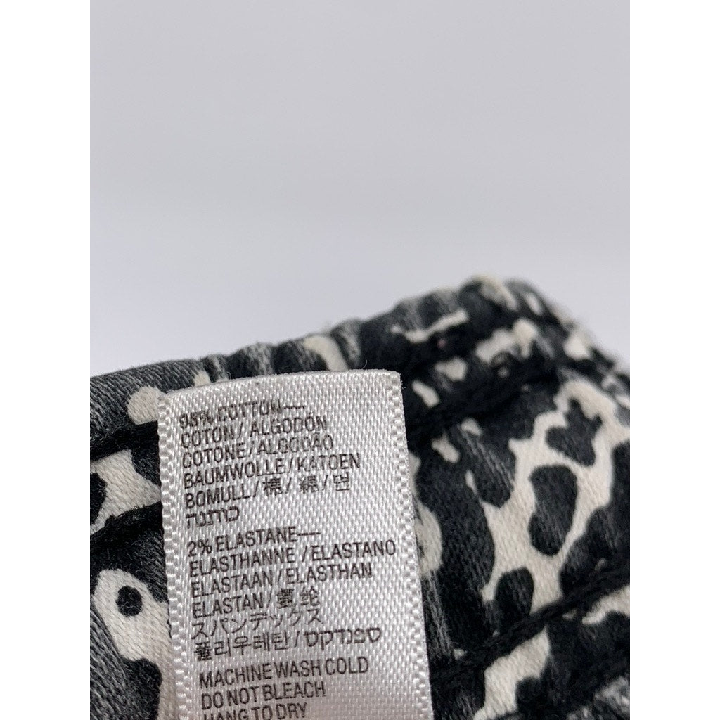 NATHALIE DU PASQUIER For American Apparel Women's Black-White Printed Short SZ S