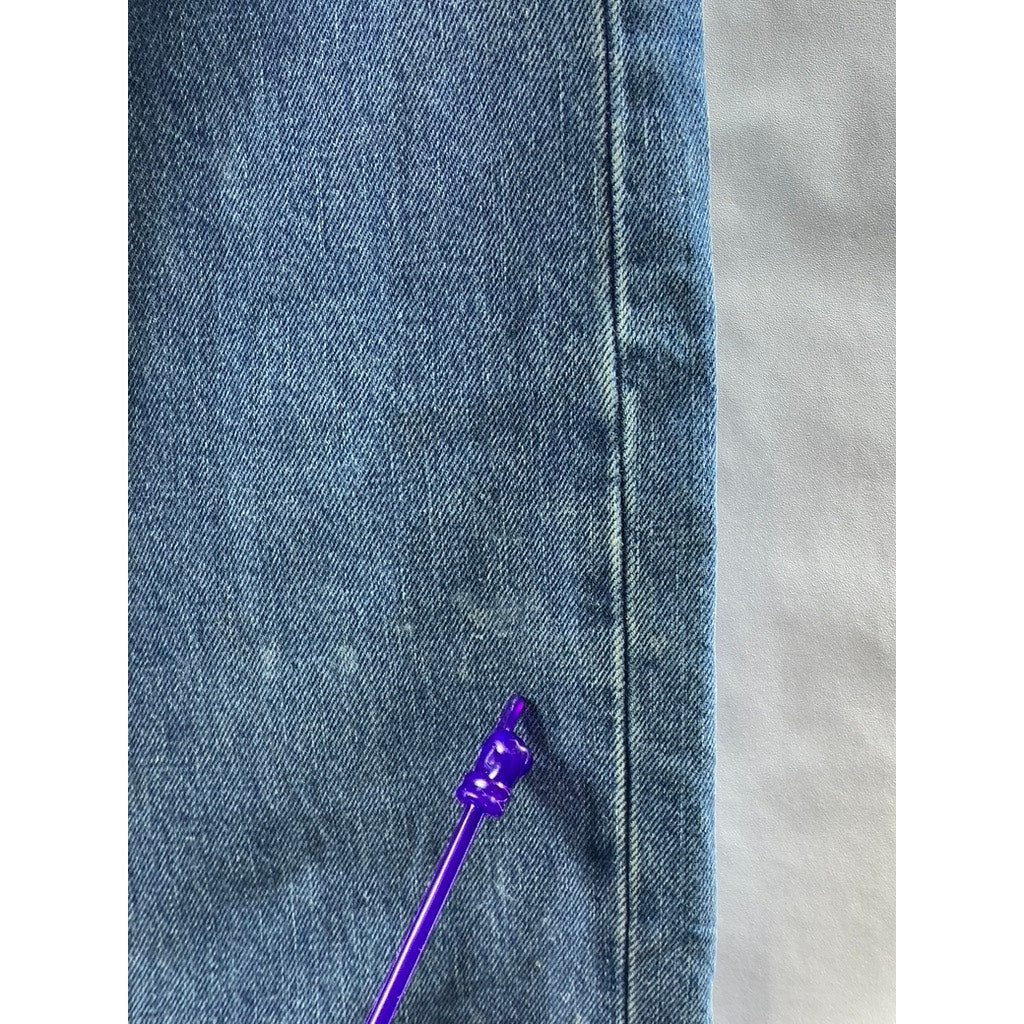 LEVI'S Women's Dark Blue Denim 534 04 Vintage Distressed Slim-Leg Jeans SZ 27X34