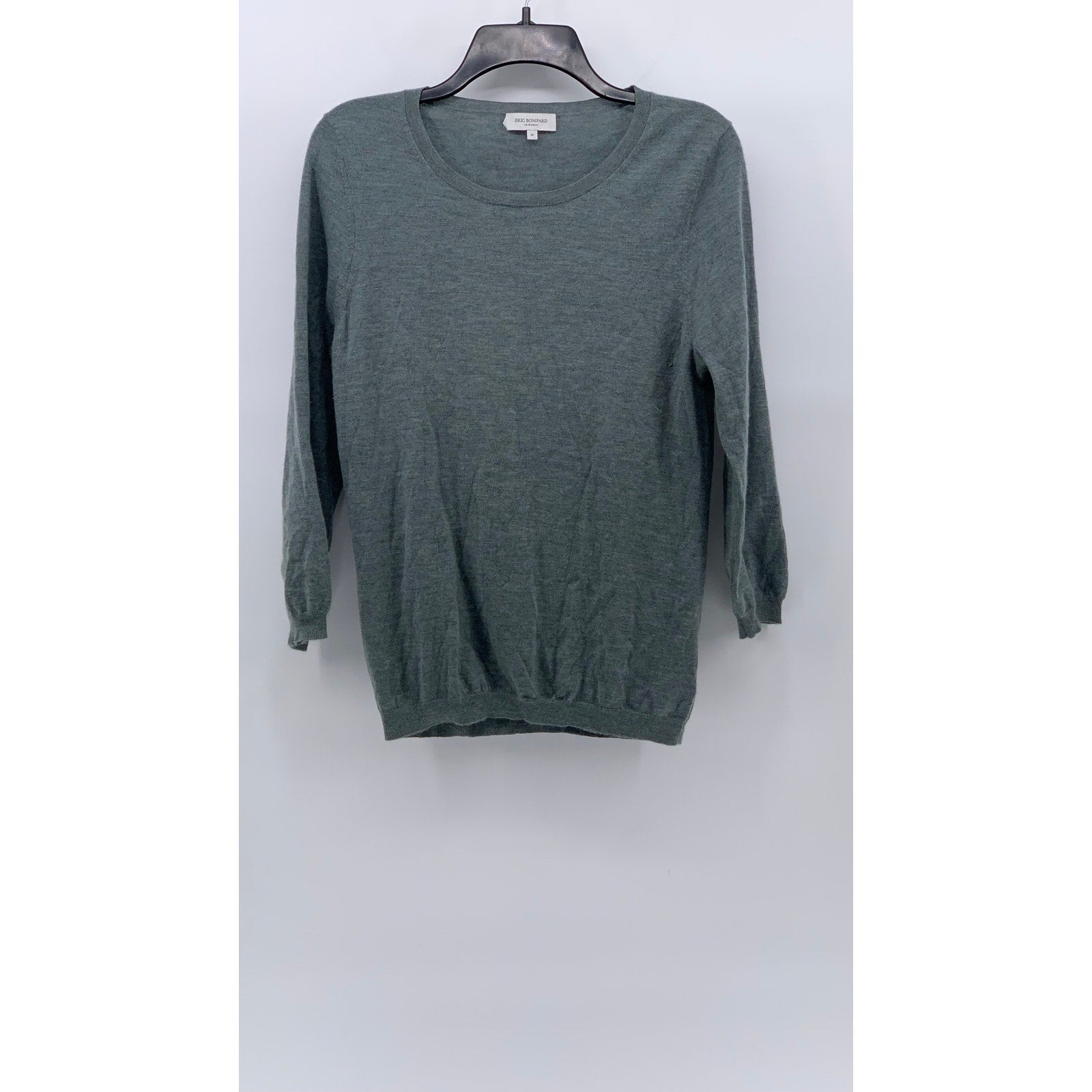 ERIC BOMPARD Men's Gray Cashmere Crewneck Knit Pullover Classic Sweater SZ M